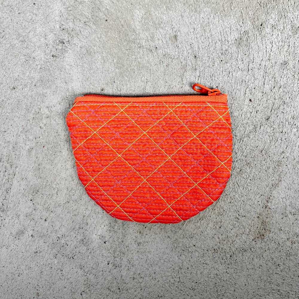 half moon zippered pouch (PROTOTYPE) each side is different SALE!