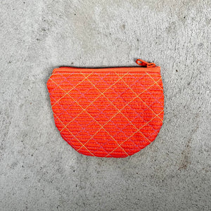 half moon zippered pouch (PROTOTYPE) each side is different SALE!