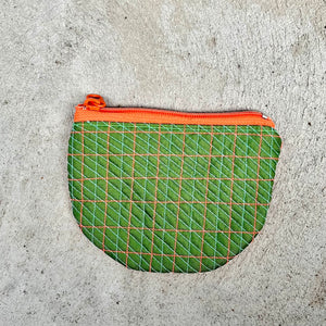 half moon zippered pouch (PROTOTYPE) each side is different SALE!