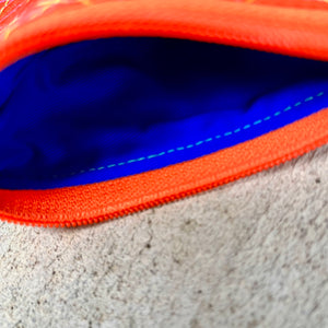 half moon zippered pouch (PROTOTYPE) each side is different SALE!
