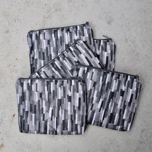 zippered pouch: grey collage SALE!