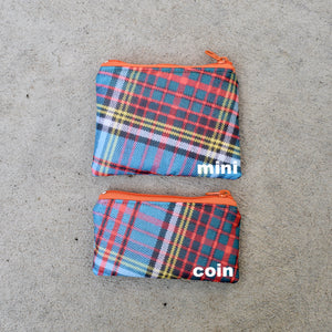 mini and coin zippered pouches: anderson tartan SALE!