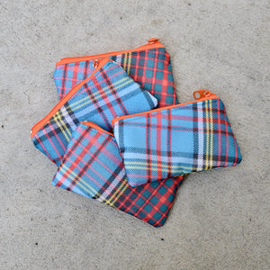 mini and coin zippered pouches: anderson tartan SALE!