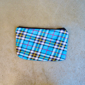 make-up case: thomson blue tartan SALE!