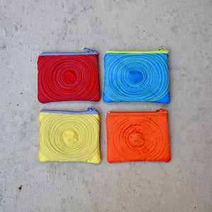 mini zippered pouches: assorted colours