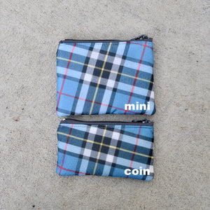 mini and coin zippered pouches: thomson blue SALE!