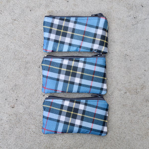 mini and coin zippered pouches: thomson blue SALE!