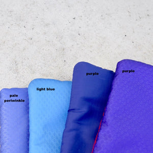 mini zippered pouches: assorted colours